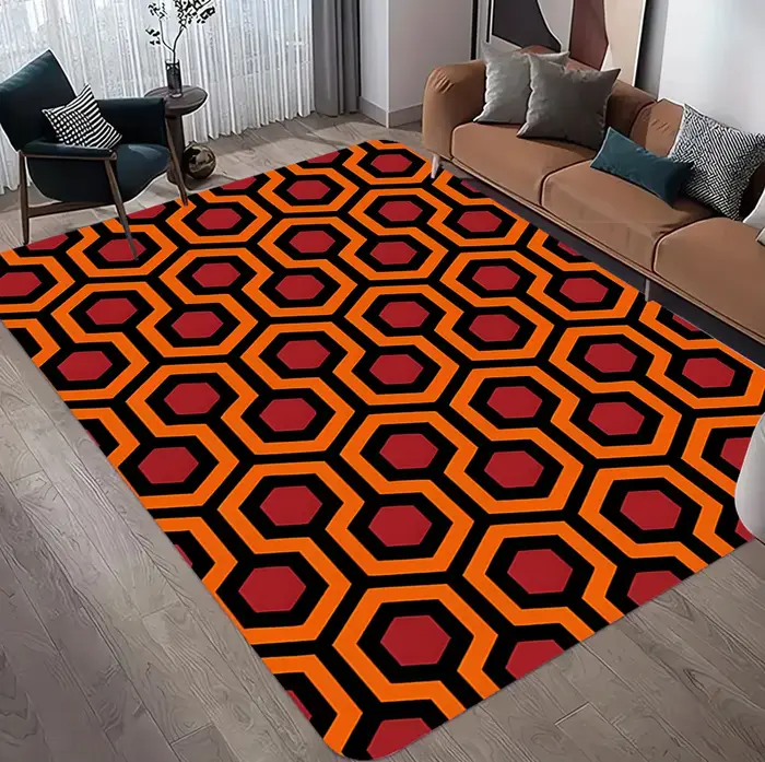Tapis de zone rétro marron Groovy