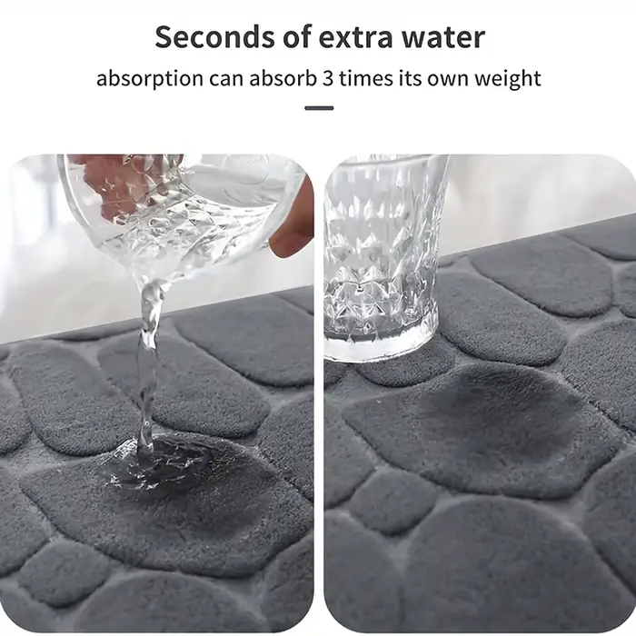 Tapis de salle de bain épais en Fiber