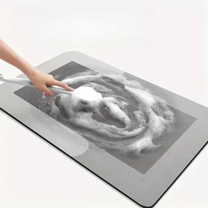 Tapis de bain en diatomite super absorbant