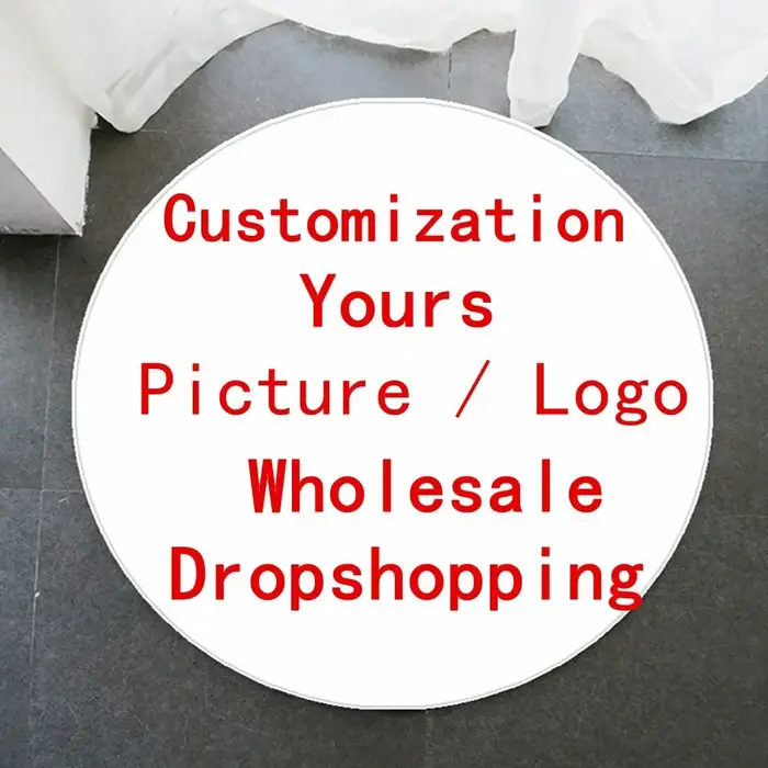 Tapis rond personnalisé avec logo