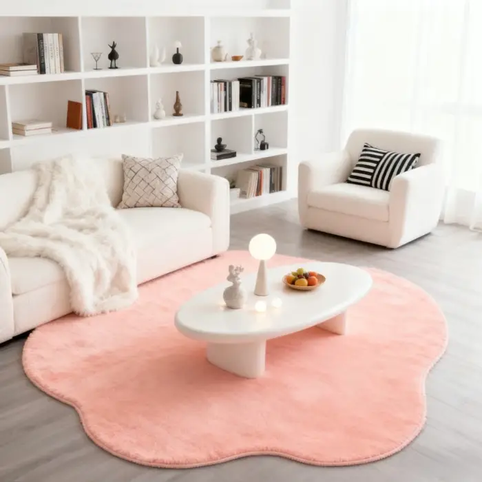 Tapis de couleur unie pour chambre à coucher