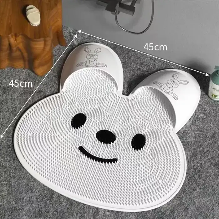 Tapis antidérapant de douche de salle de bain de lapin