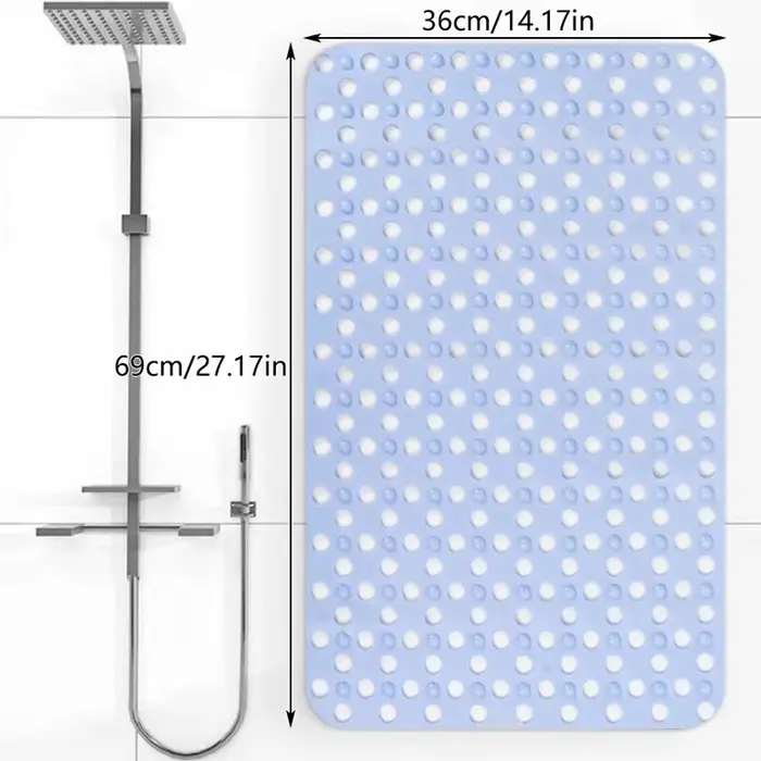 Tapis de bain antidérapant avec trous de vidange