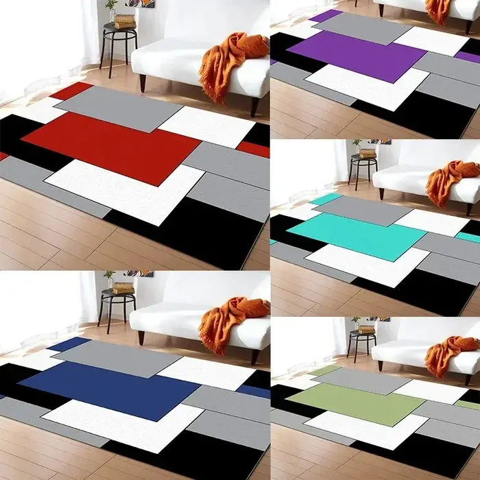 Tapis de Sol Géométrique Coloré