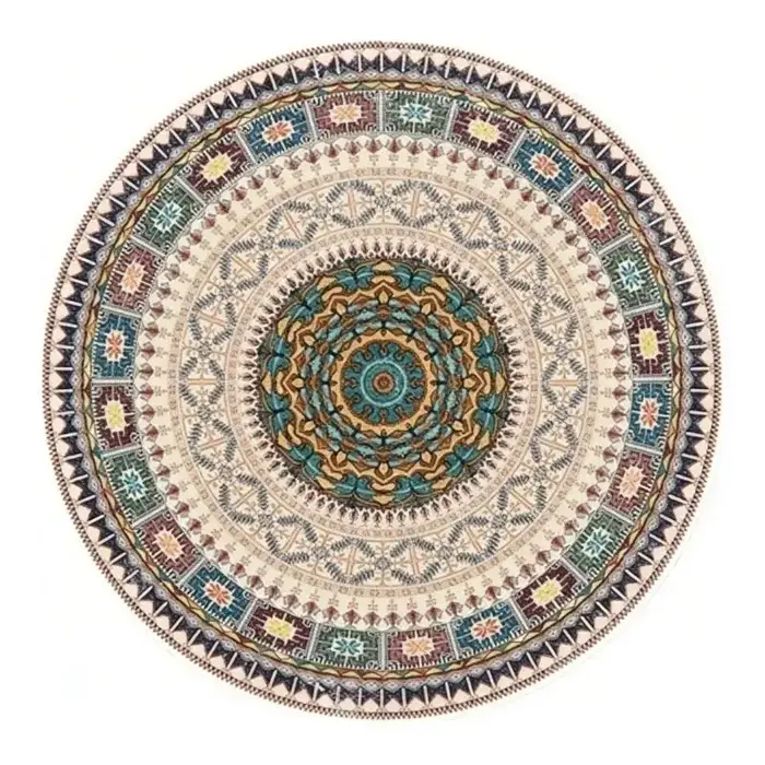 Tapis rond en Imitation laine