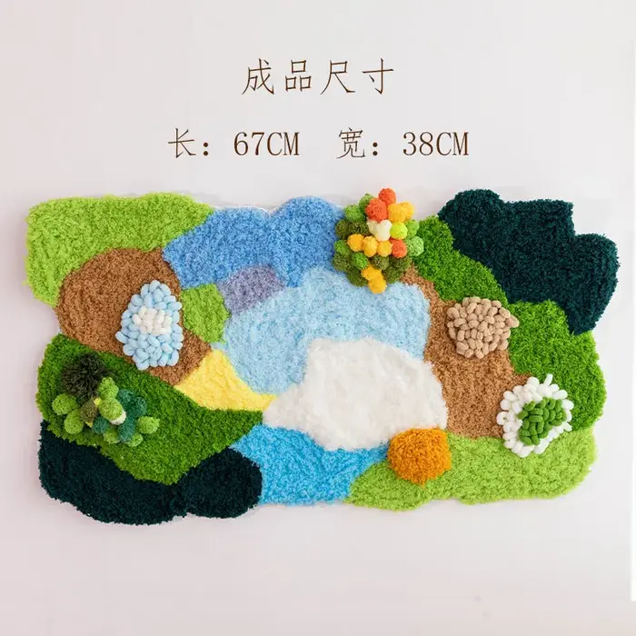 Tapis en mousse vert fait à la main bricolage