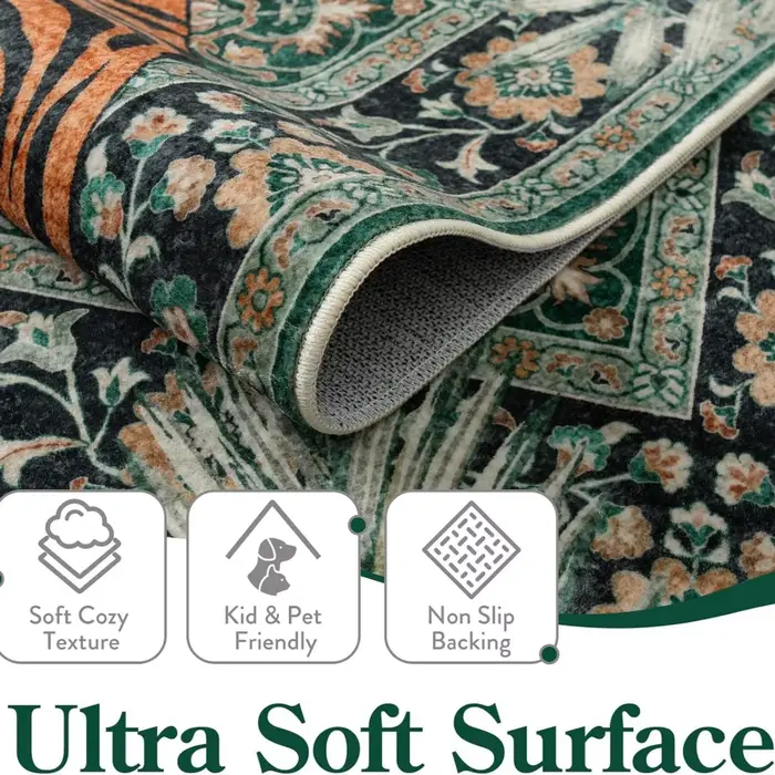 Lea-Tapis en peluche lavable en machine pour la décoration de la maison