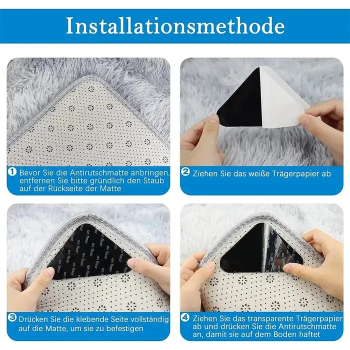 Autocollant antidérapant pour tapis