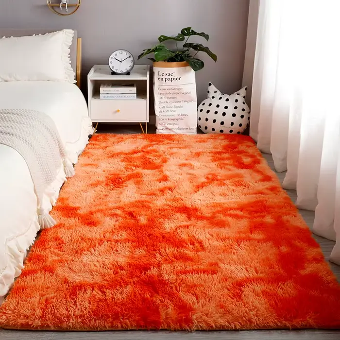 Tapis de zone Orange doux et moelleux