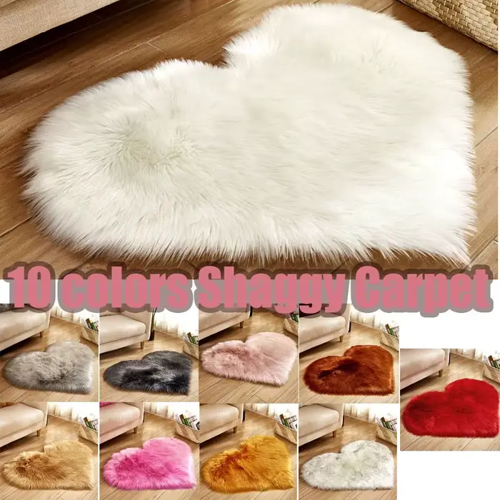Tapis en peluche lavable à cheveux longs
