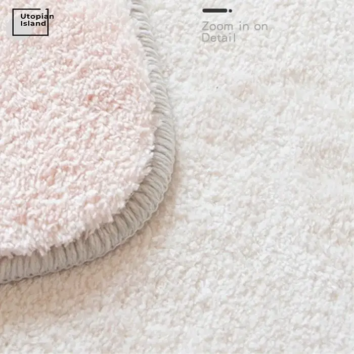 Tapis moelleux en peluche avec glands pour enfants
