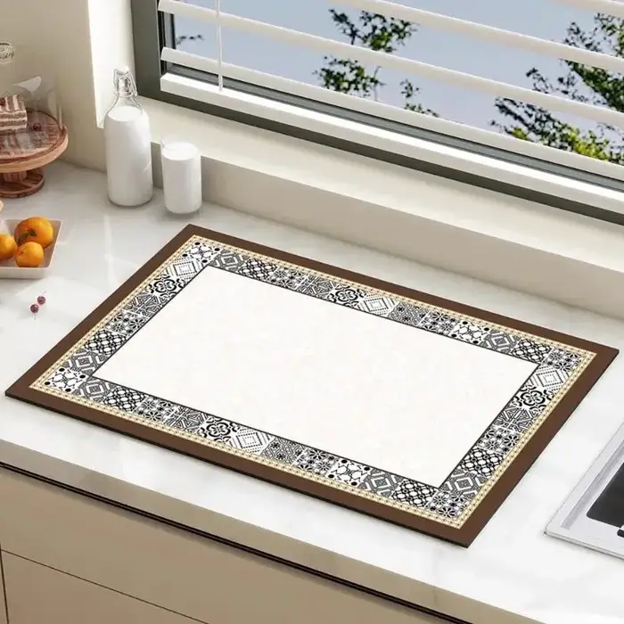 Tapis d'évier de cuisine vintage marocain Mandala VIKAMA