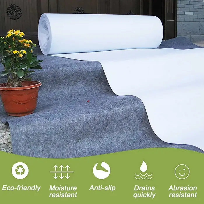 Tapis Antidérapant Blanc pour Décoration de Mariage