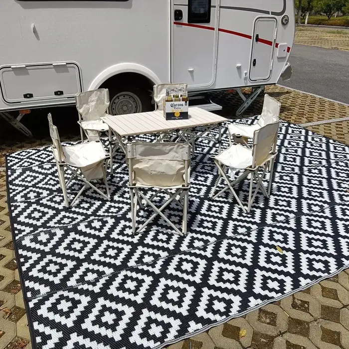 Tapis de sol Nordic Lea pour salon, maison, jardin, loisirs, extérieur, camping, pique-nique, polymè