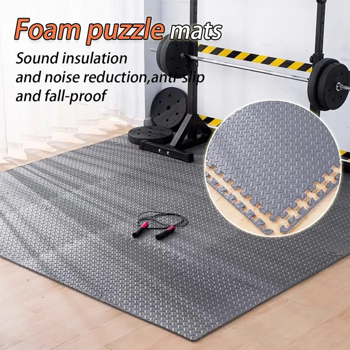 Tapis de protection confortables et amovibles, idéaux pour les sols de salle de sport, tapis de course, tapis tatami, salles de musculation, sols de piscine et Pilates - M
