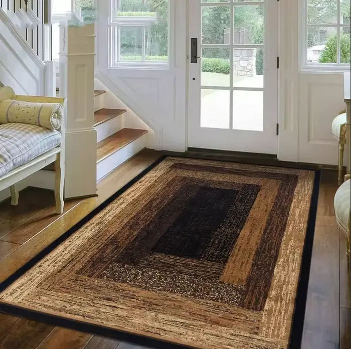 Tapis de sol de luxe lavable en machine, tapis d'extérieur adapté au salon, à la chambre à coucher, 