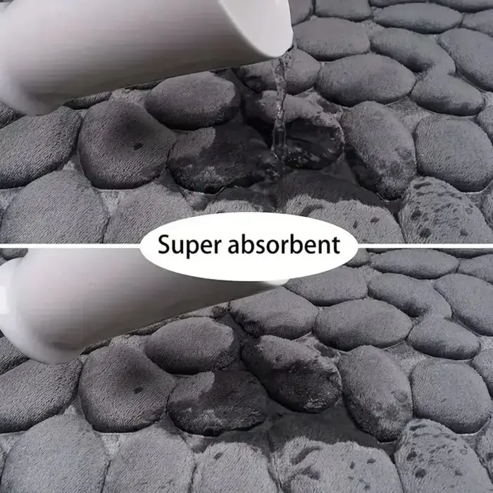Tapis de bain en relief pavé