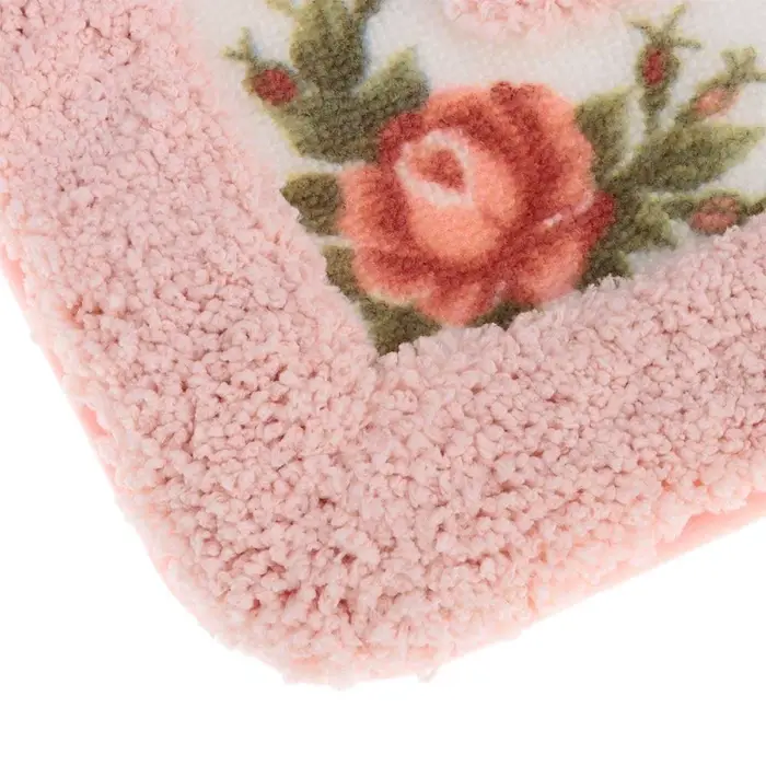 1 pièces nouveau tapis rose en microfibre 16*24 pouces