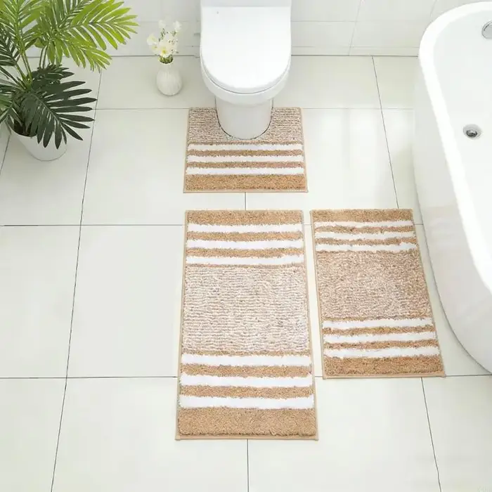 Ensemble tapis salle bain lavable
