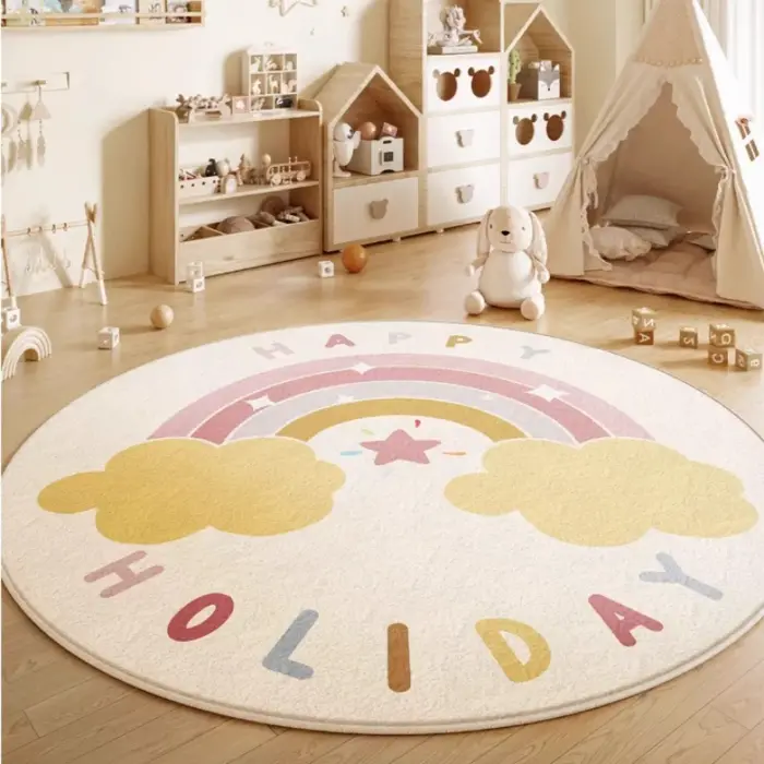 Tapis rond de décoration de chambre à coucher de Style dessin animé