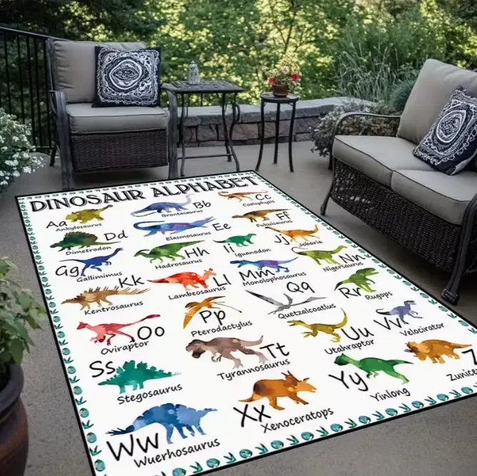 Tapis sur le thème du monde des dinosaures