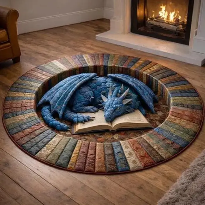 Tapis rond 2D Dragon Eye Cave