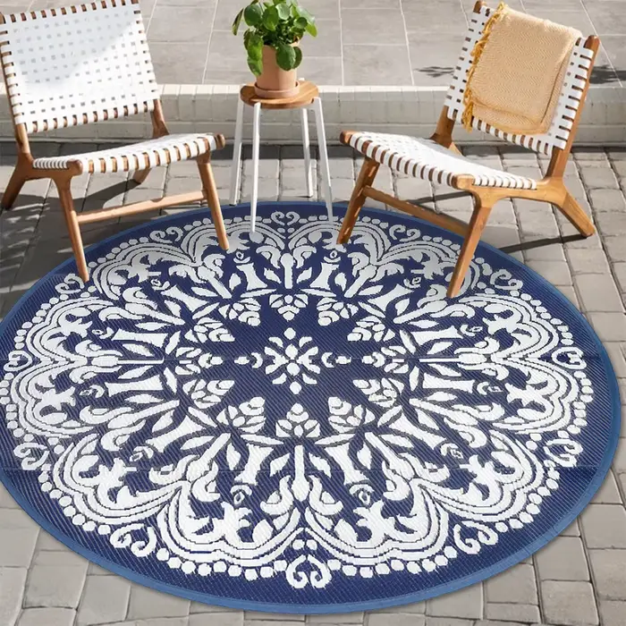 Tapis réversible imperméable double face pour extérieur
