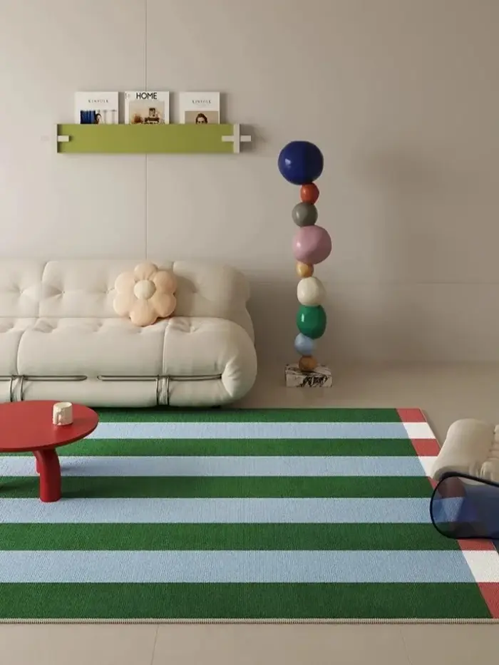 Tapis rayé contrasté Dopamine