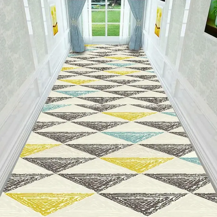 VIKAMA – tapis géométrique moderne, antidérapant, pour couloir, salon, entrée, adapté à la lumière, 