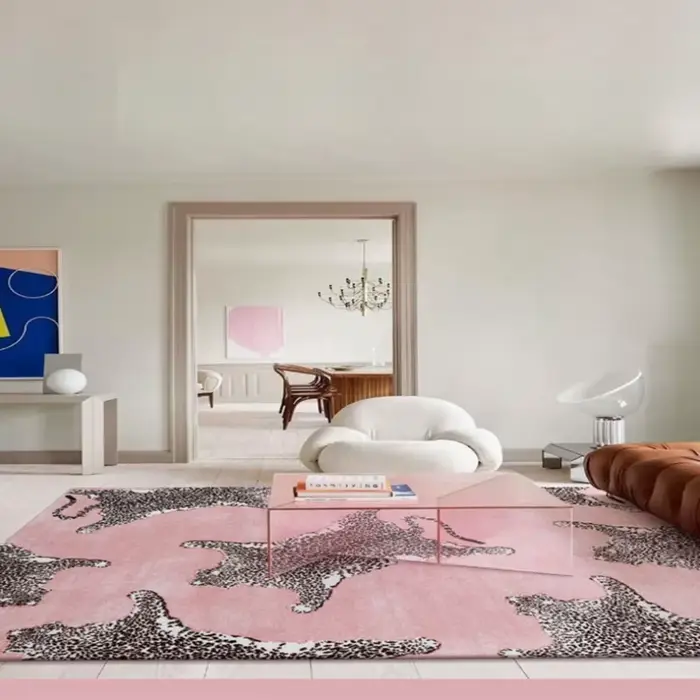 Tapis de sol léger de luxe imprimé léopard
