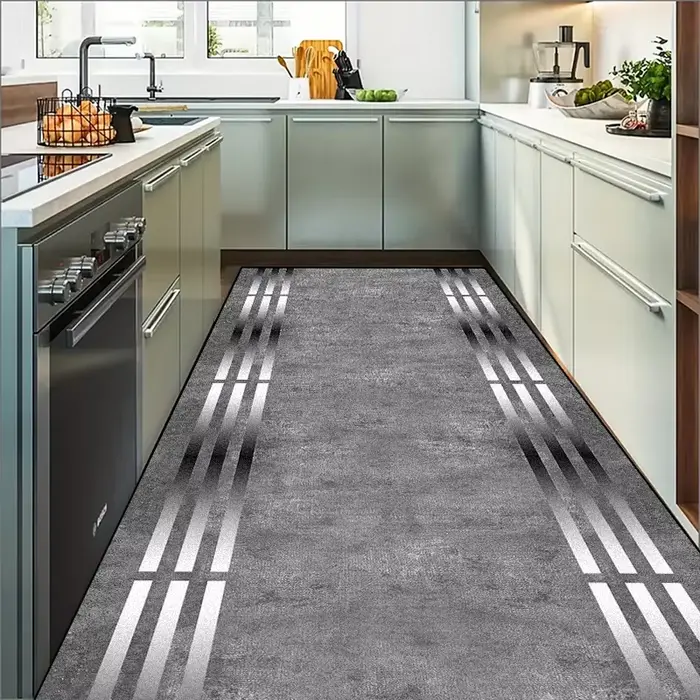 Tapis de couloir géométrique moderne