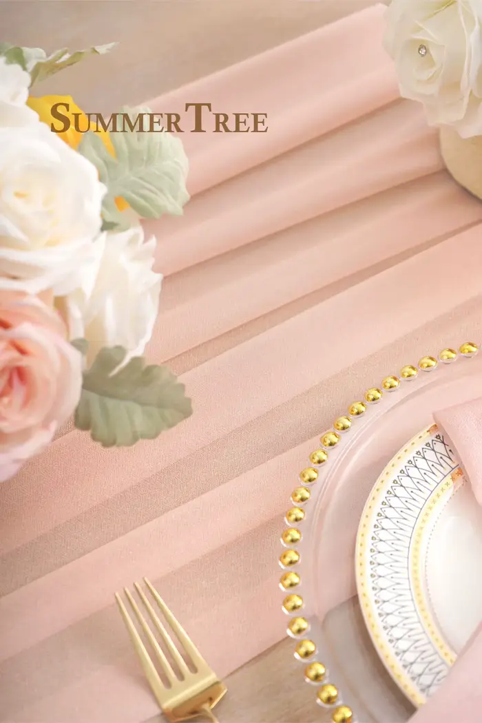 Chemin de table transparent de luxe pour mariage, décorations rustiques Boho, fête des patients, dou