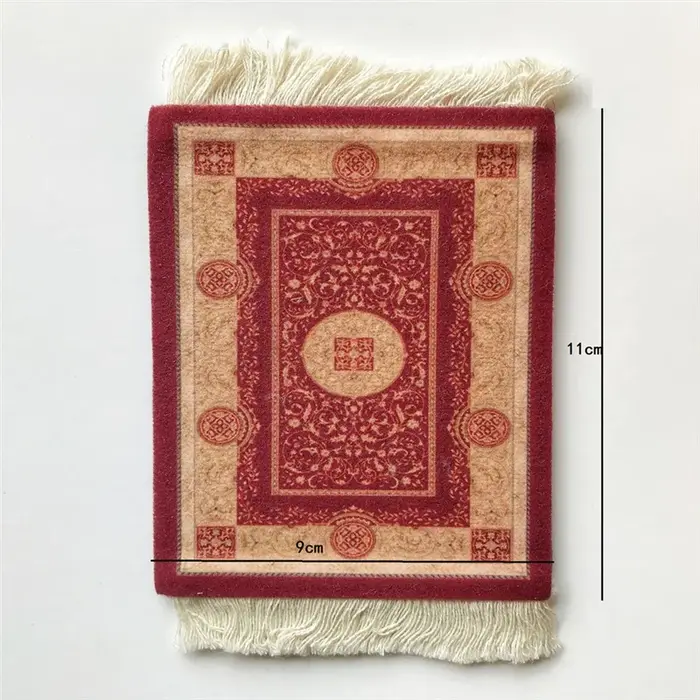 A69emini sous-verres tissés persans tapis motif dessous de verre technologie de décoration de table à manger.