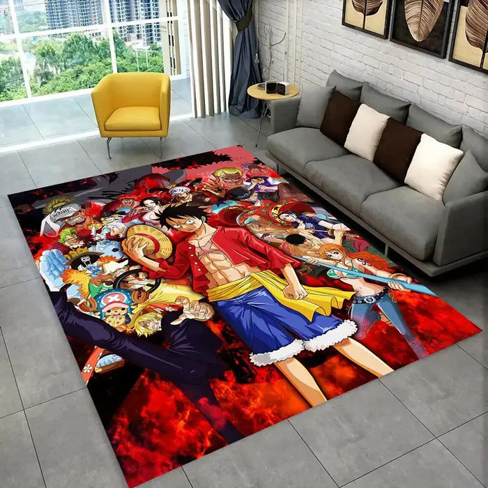 Tapis de dessin animé Zoro One P-Piece pour salle de jeux
