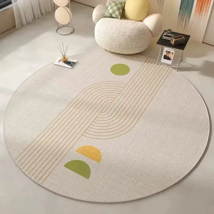 VIKAMA Tapis rond moderne et minimaliste