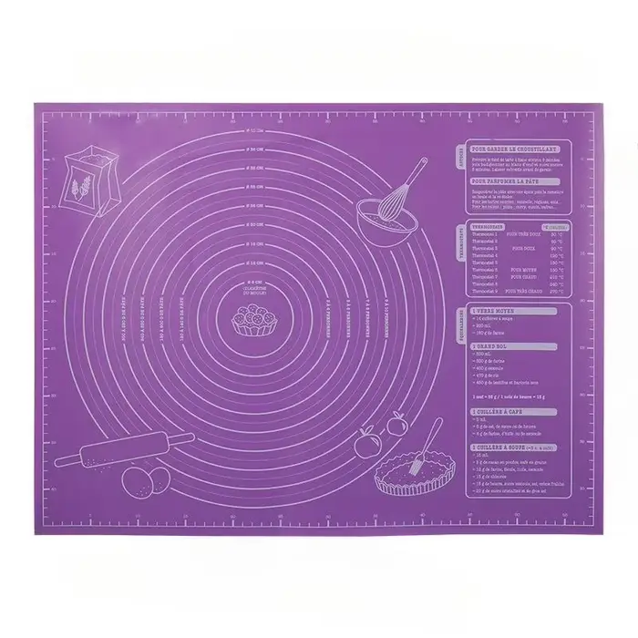 Tapis de cuisson en silicone extra épais et grand format, antiadhésif, imperméable, pour pétrir la p