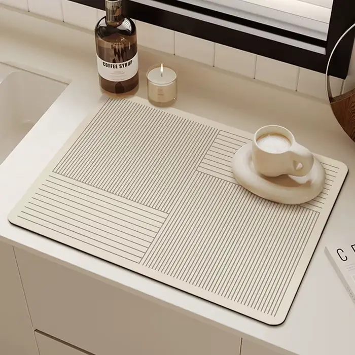 Tapis de Diatomite antidérapant, égouttoir à vaisselle, tapis de vidange de cuisine, tapis de café a