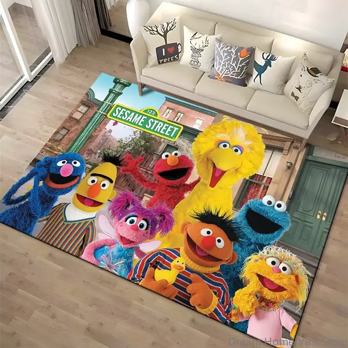 Tapis décoratif 15 tailles S-Sesame S-Street pour salons