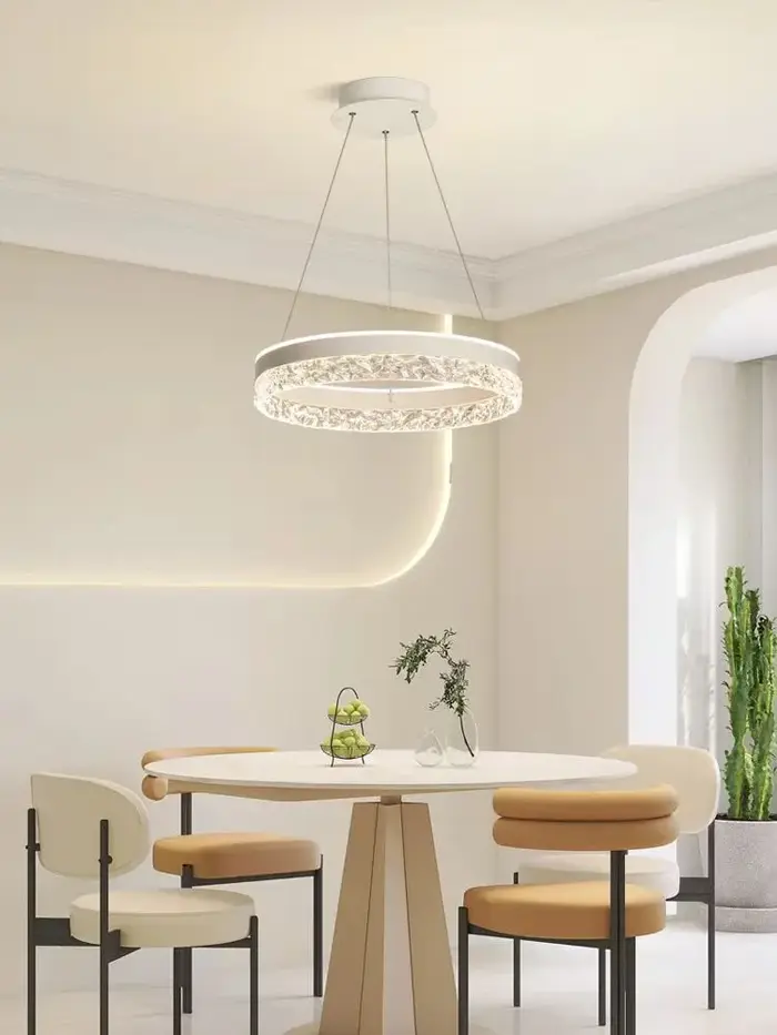 Lampe à suspension en cristal pour chambre à coucher