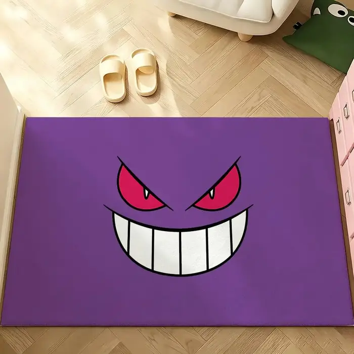 Tapis de salle de bain antidérapant, motif Anime G-Gengar, tapis de porte, tapis de décoration pour la maison, tapis de porte d'entrée, résistant aux rayures