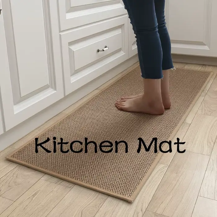 Lea-Tapis en Coton et Lin pour Porte de Cuisine, Polymères, pour Chambre à Coucher, Absorbant l'Eau et 0il, Non-ALD, Résistant à l'Eau, D343