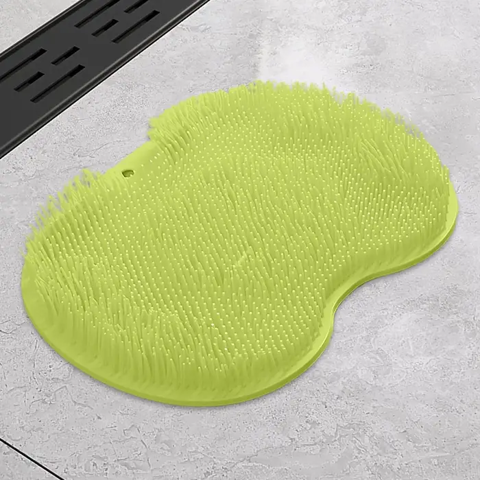 Tapis de douche exfoliant antidérapant pour les pieds et le dos
