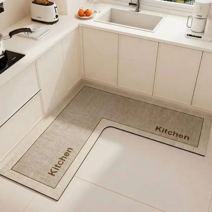 Tapis de cuisine de luxe en forme de L