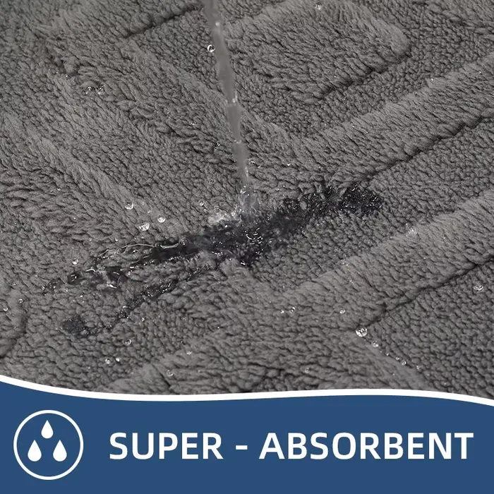 3 pièces de tapis d'intérieur en peluche douce