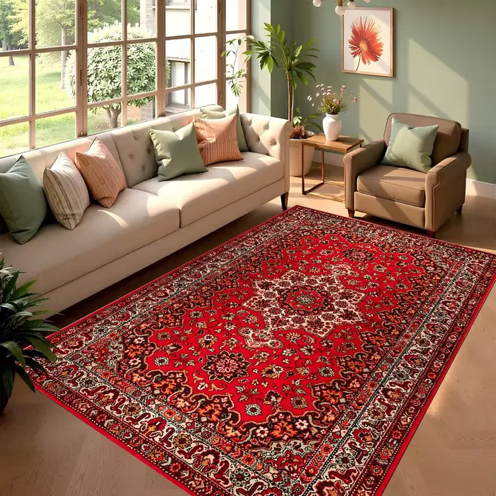 Tapis de salon à motif de palais persan