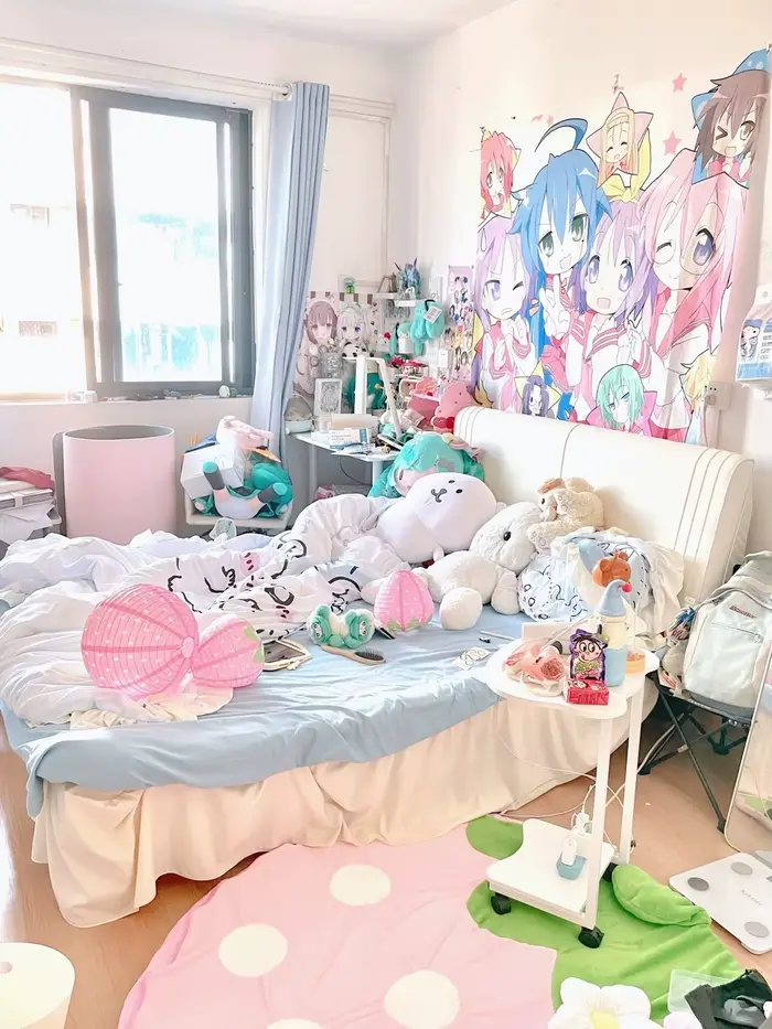 Tapis en peluche fraise mignon