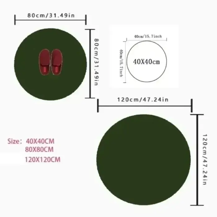 Tapis rond poisson Koi japonais Zen