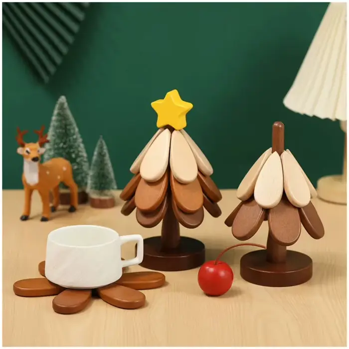 Tapis isolant d'arbre Table à manger en bois massif