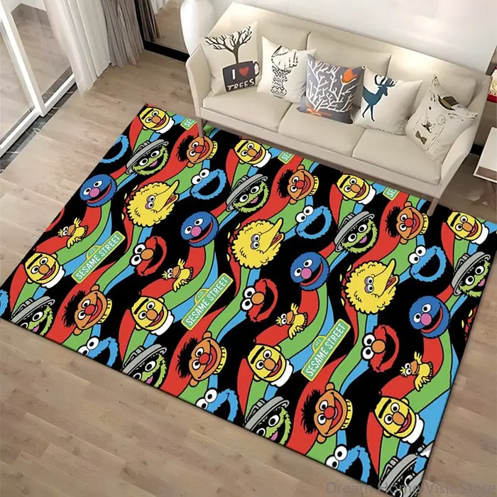 Tapis décoratif 15 tailles S-Sesame S-Street pour salons