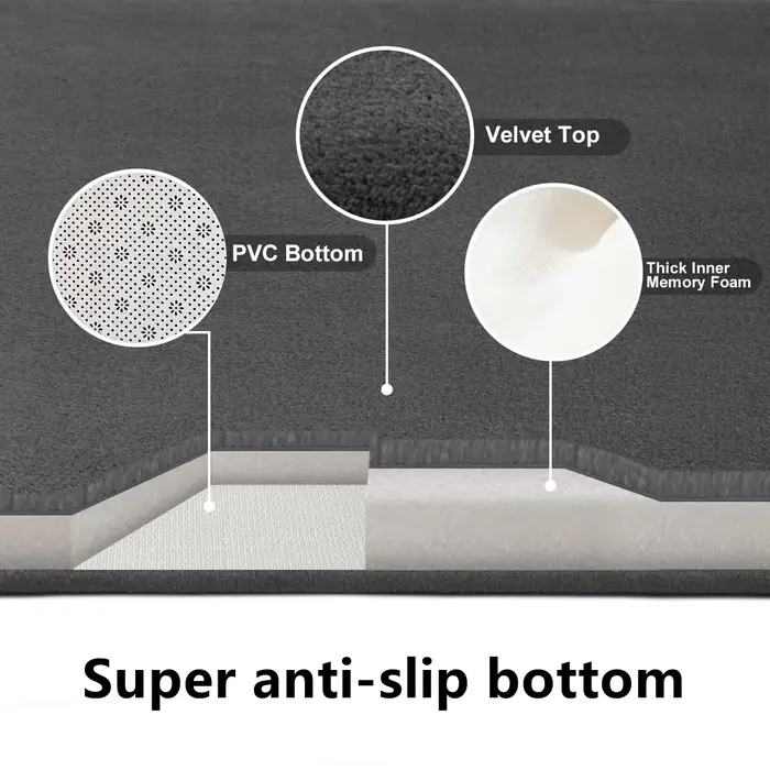 Tapis de sol de salle de bain de grande taille